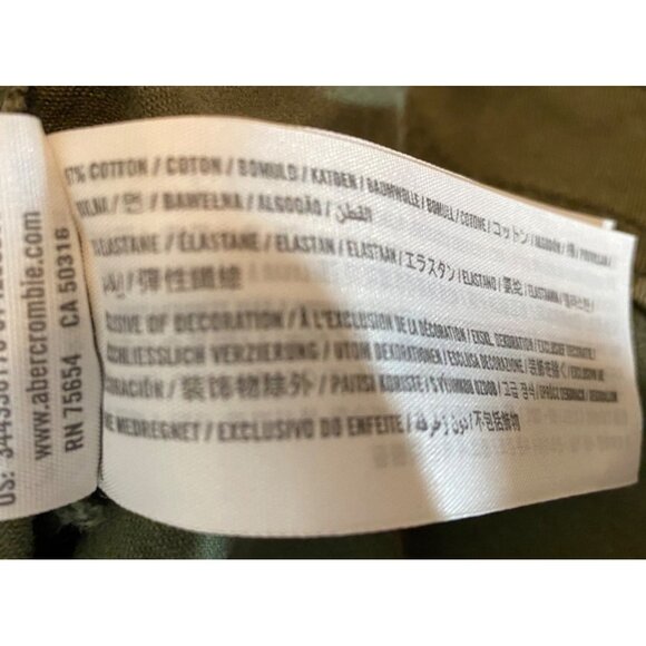 Hollister Womens Olive Green Military Style Utility Jacket Front Button Small - Picture 4 of 11